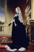 Heinrich Martin Krabbe Portrait of Queen Victoria as widow Sweden oil painting artist